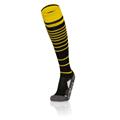 Target Socks BLK/YEL XL Stripete høye fotballsokker - Unisex