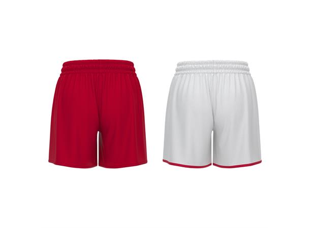 F500 Basket Shorts W RED/WHT M Vendbar teknisk basketshorts til dame 